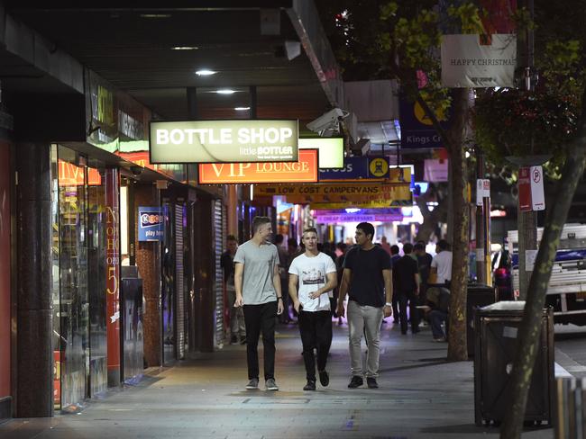 Kings Cross was once filled with people, now it is quiet with businesses forced to close down. Picture: Gordon McComiskie