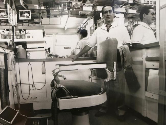 Mr Tedesco proudly displays his shop in 1983. Picture: Tedesco family