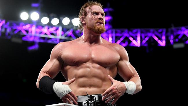 Australian WWE wrestler Buddy Murphy in action on 205 Live. Supplied via WWE.