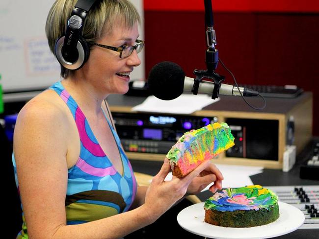 Canberra radio presenter Lish Fejer regularly brings cake into work.