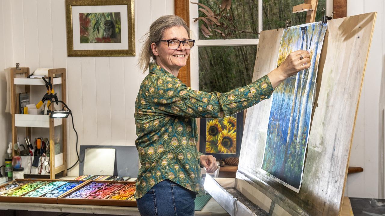 Susanne Wood found becoming an artist to be one of the things most beneficial for her mental health. Monday, October 11, 2021. Picture: Nev Madsen.