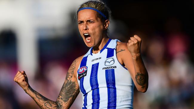 AFLW star Moana Hope has seen her fair share of nasty comments. Picture: Daniel Carson/AFL Media