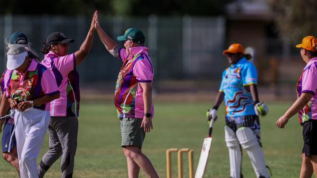 Action from one of the Women's Community matches. Picture: Charlie Lowson/NT Cricket.