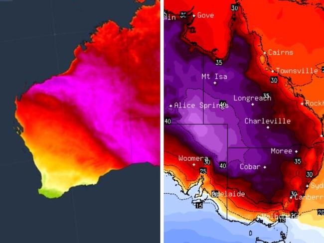 Hot weather spreading across central and eastern Australia.