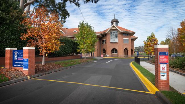 A teacher has been seriously injured at Scotch College in Hawthorn. Picture: Tony Gough