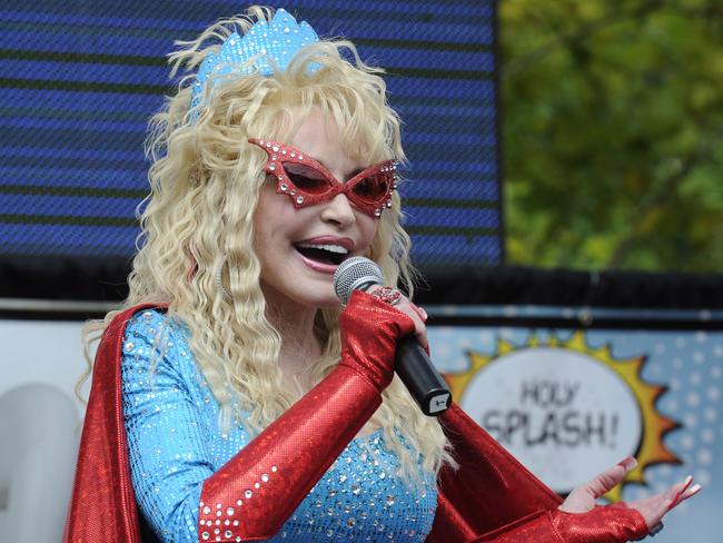 Dolly Parton makes frequent appearances at Dollywood — sometimes in costume.