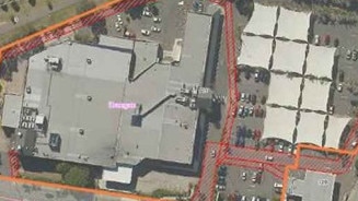 Subject site and proposed facility location (monopole = yellow dot, cabinets = green dot)