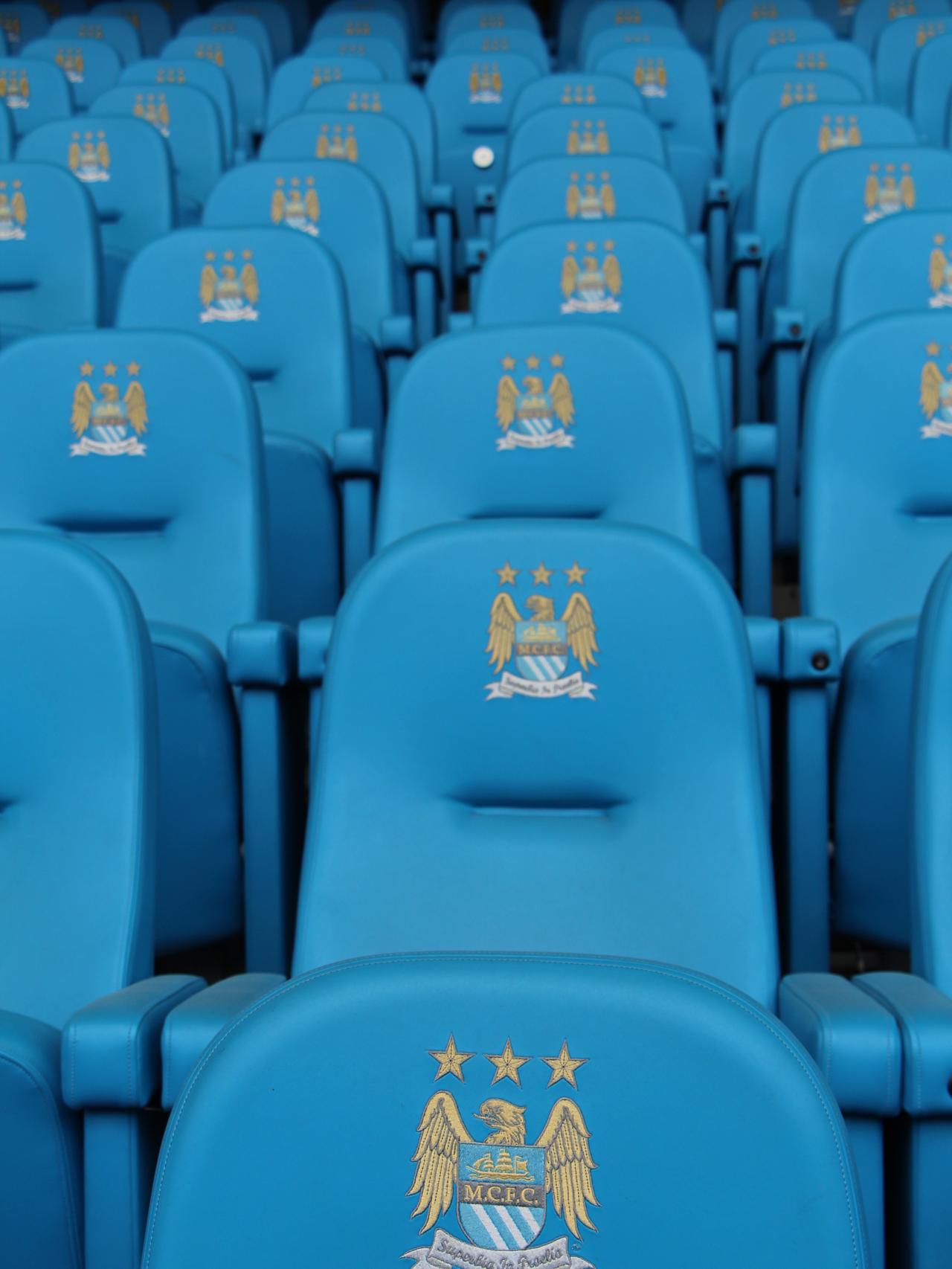 Supplied Travel Manchester, England. VIP seats in the grandstand at Manchester City's home ground. Pic Sarah Nich