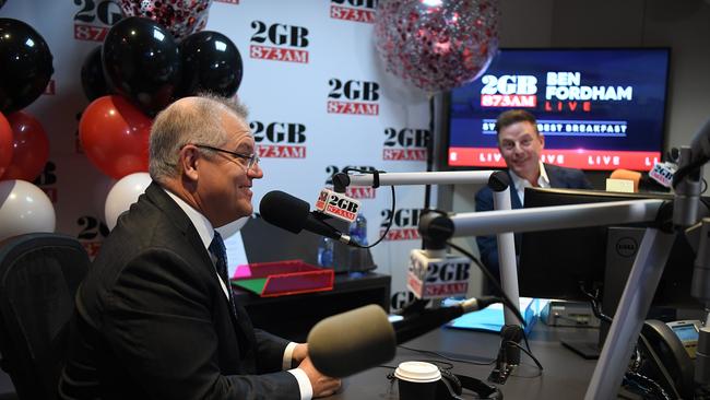 First guest … Prime Minister Scott Morrison addressed the US race riots with Fordham. Picture: AAP