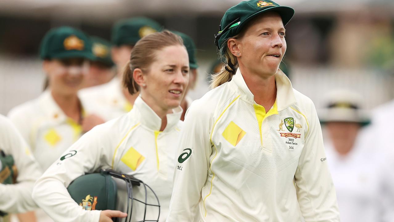 Australian captain Meg Lanning and her team just missed victory in an epic Test match. Picture: Mark Kolbe/Getty Images