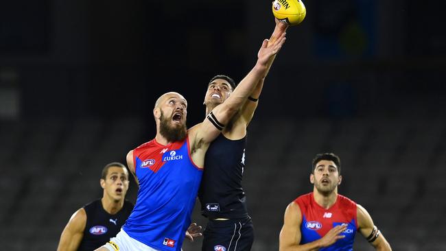 Max Gawn was on top in the ruck.