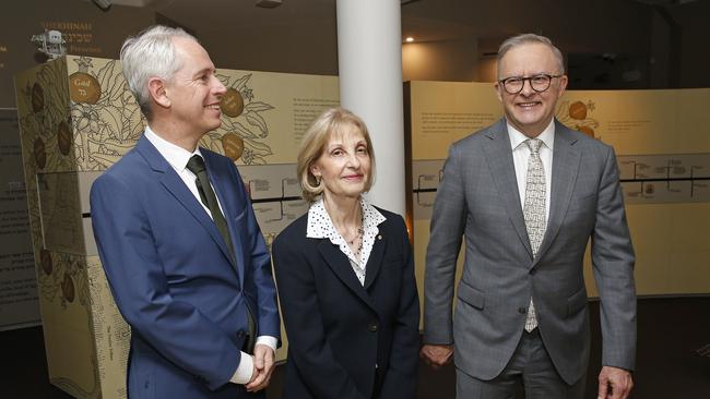 Andrew Giles, Segal and Anthony Albanese. Picture: NewsWire / John Appleyard