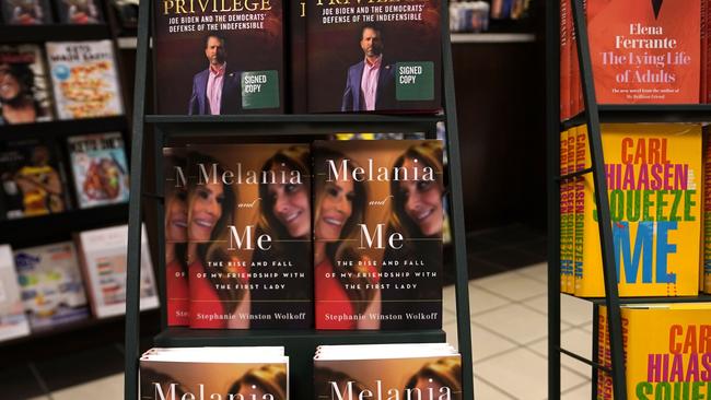 Stephanie Winston Wolkoff’s book, Melania and Me: The Rise and Fall of My Friendship with the First Lady, on sale in New York last week. Picture: AFP