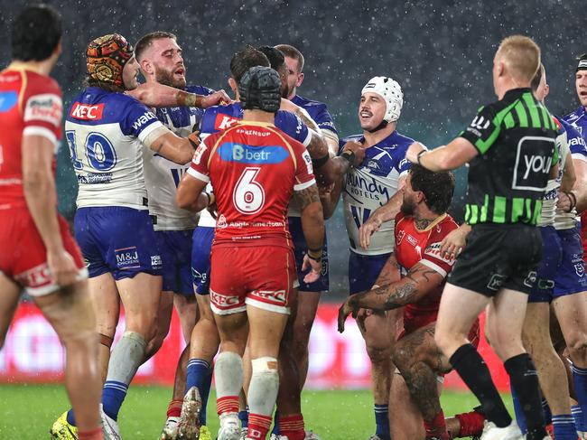 Reed Mahoney (headgear) is walking a fine line. Picture: Cameron Spencer/Getty Images