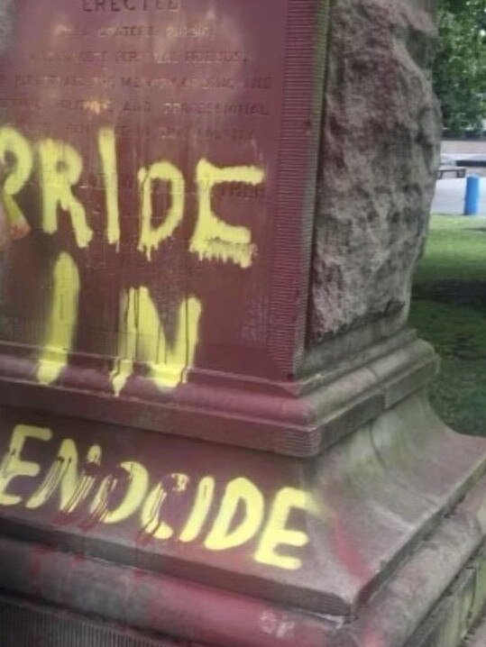 William Crowther statue vandalised on Australia Day