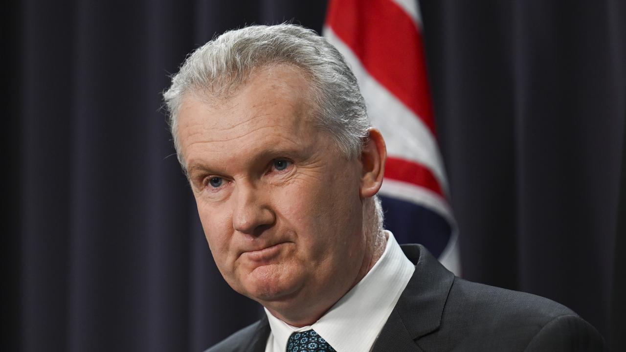 Workplace Relations Minister Tony Burke says deregistering the CFMEU would not achieve the best outcome. Picture: NewsWire / Martin Ollman