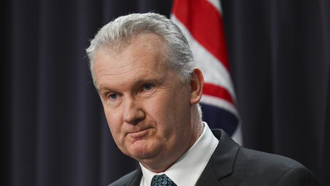 Workplace Relations Minister Tony Burke says deregistering the CFMEU would not achieve the best outcome. Picture: NewsWire / Martin Ollman