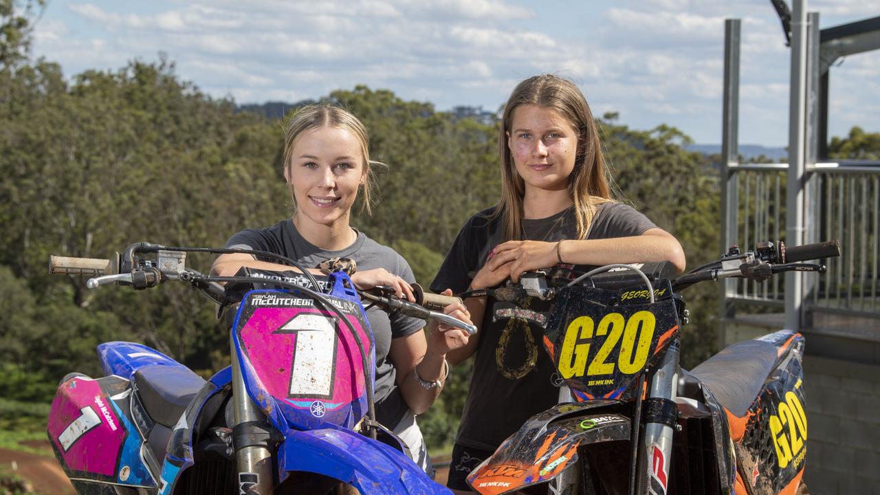 Taylah McCutcheon (left) and Georgia Say. Picture: Nev Madsen