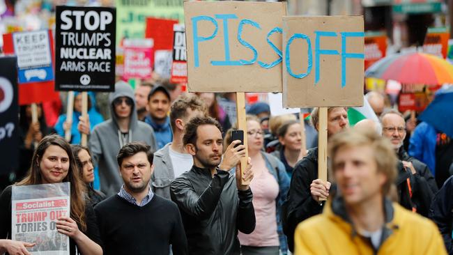 London’s demonstrators just revealed their hypocrisy. Picture: Tolga Akmen/AFP