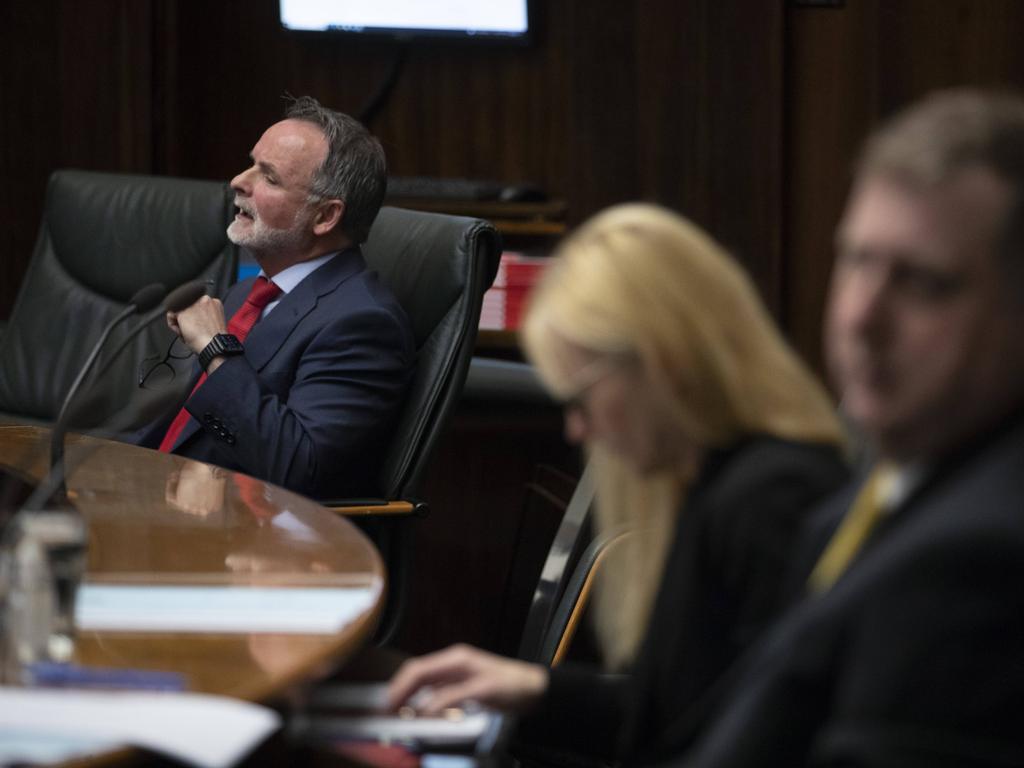 David O'Byrne MP, Lara Alexander MP and John Tucker MP. Question time in the Tasmanian parliament. Picture: Chris Kidd