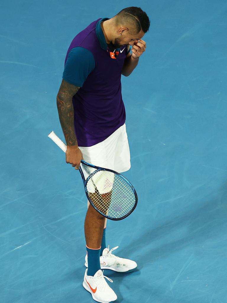 Nick Kyrgios lost a two-set lead. (Photo by Matt King/Getty Images)