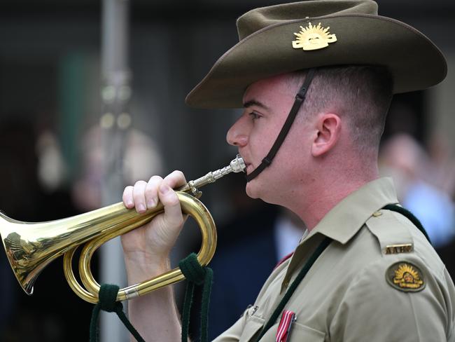 11/11/2024: The State Remembrance Day ceremony at Brisbane's Shrine of Remembrance. pic: Lyndon Mechielsen/Courier Mail