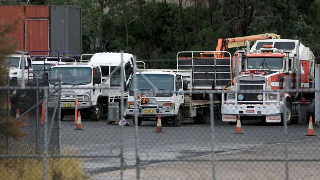 The transport yard on Argyle Street in Picton. Picture by Damian Shaw