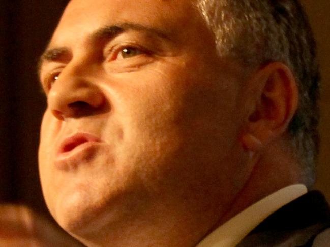 Federal Treasurer Joe Hockey MP, speaks at the Australia- Israel Chamber of Commerce Luncheon in Melbourne.