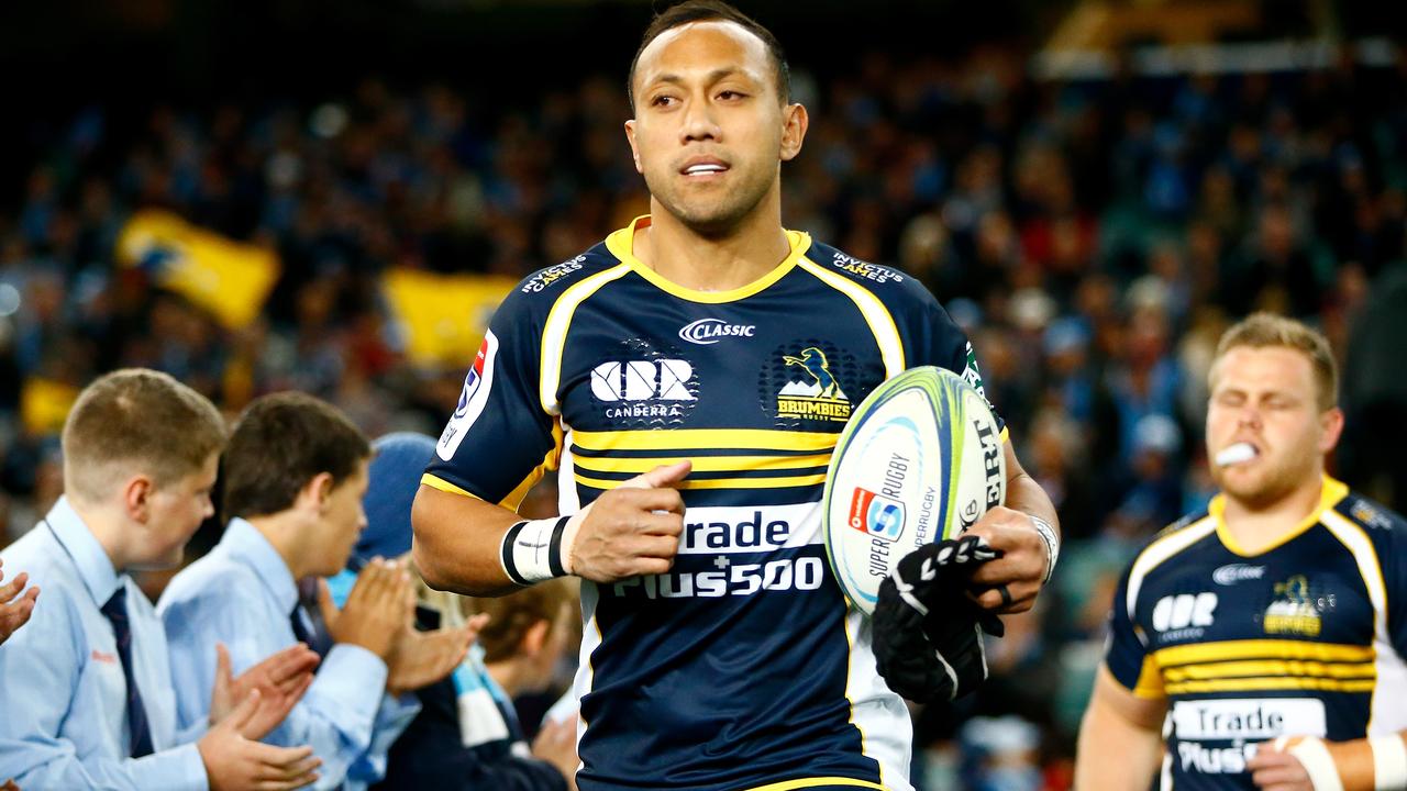 Christian Lealiifano of the Brumbies runs out at Allianz Stadium in Sydney.