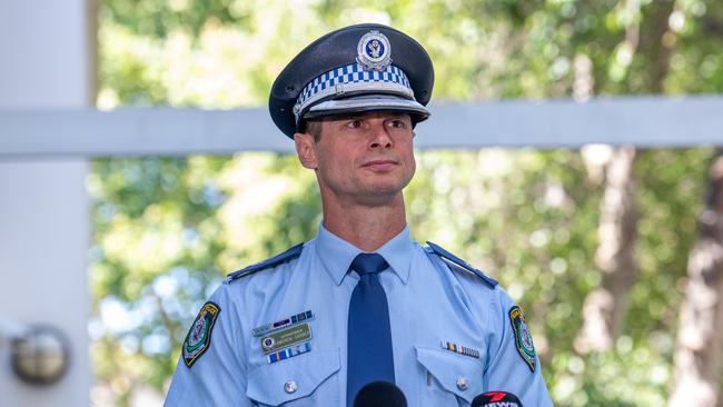 Superintendent Andrew Garner Superintendent Andrew Garner speaks about the underworld shooting that occurred last night in Surry hills. Picture Thomas Lisson