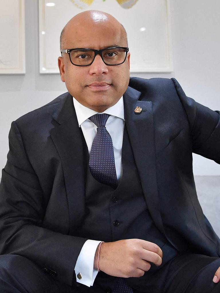 Sanjeev Gupta, head of the GFG (Gupta Family Group) Alliance, poses for a photograph during an inte. Picture: Ben Stansall/AFP