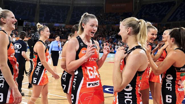 The Giants upset West Coast Fever in a thriller. (Photo by Jenny Evans/Getty Images)