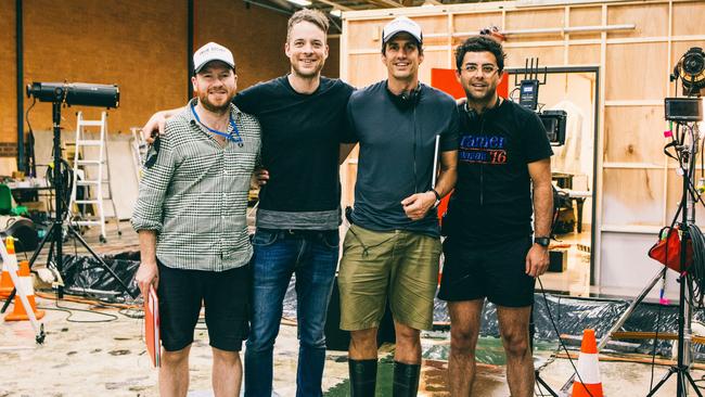 True Story with Hamish &amp; Andy — (L-R) Tim Bartley, Hamish Blake, Andy Lee, Ryan Shelton.