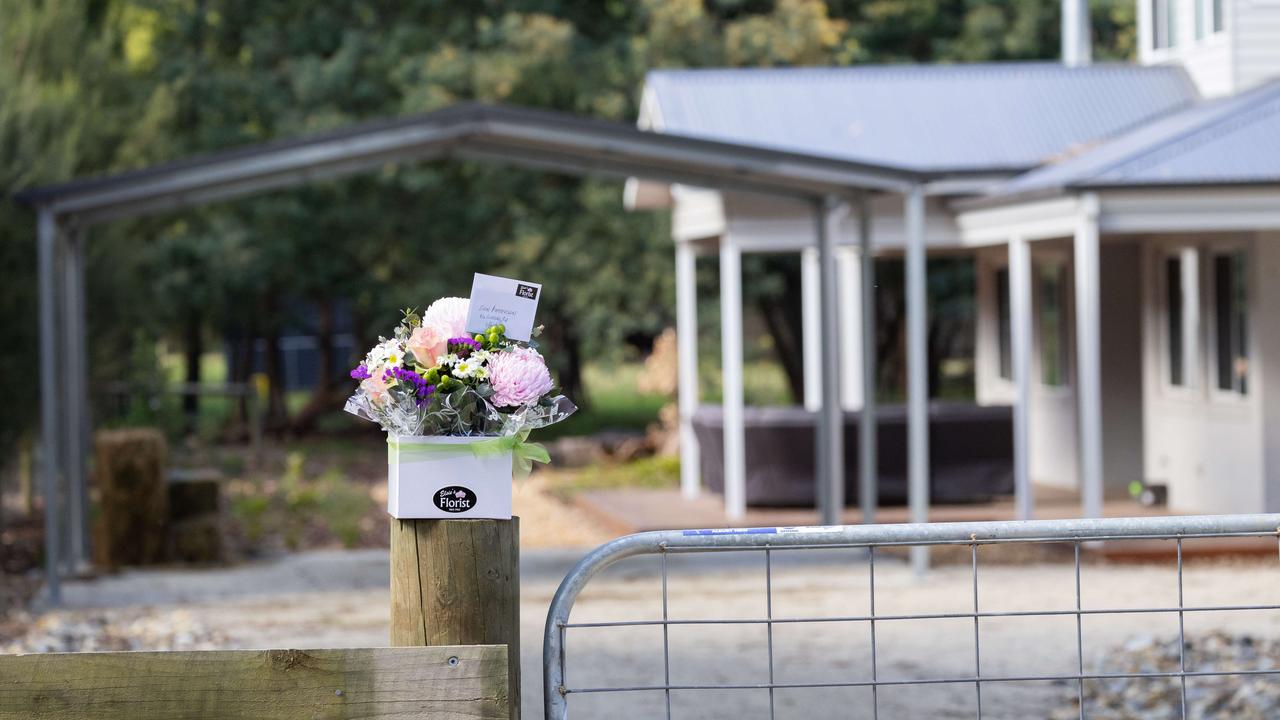 Flowers at the Leongatha home where the meal was held. Picture: Jason Edwards