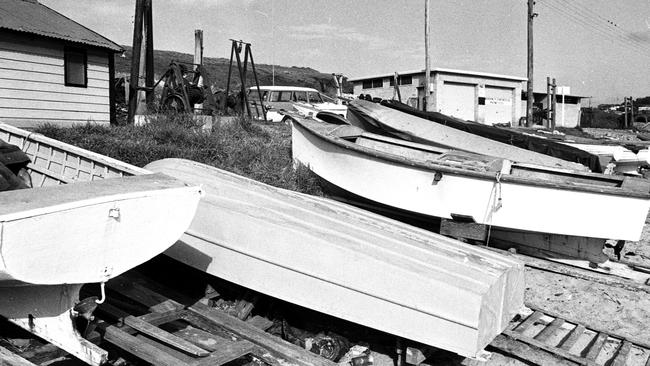 Fishermans Beach in 1971 with some of the boat winches visible at the top left of the image. Picture Manly Daily