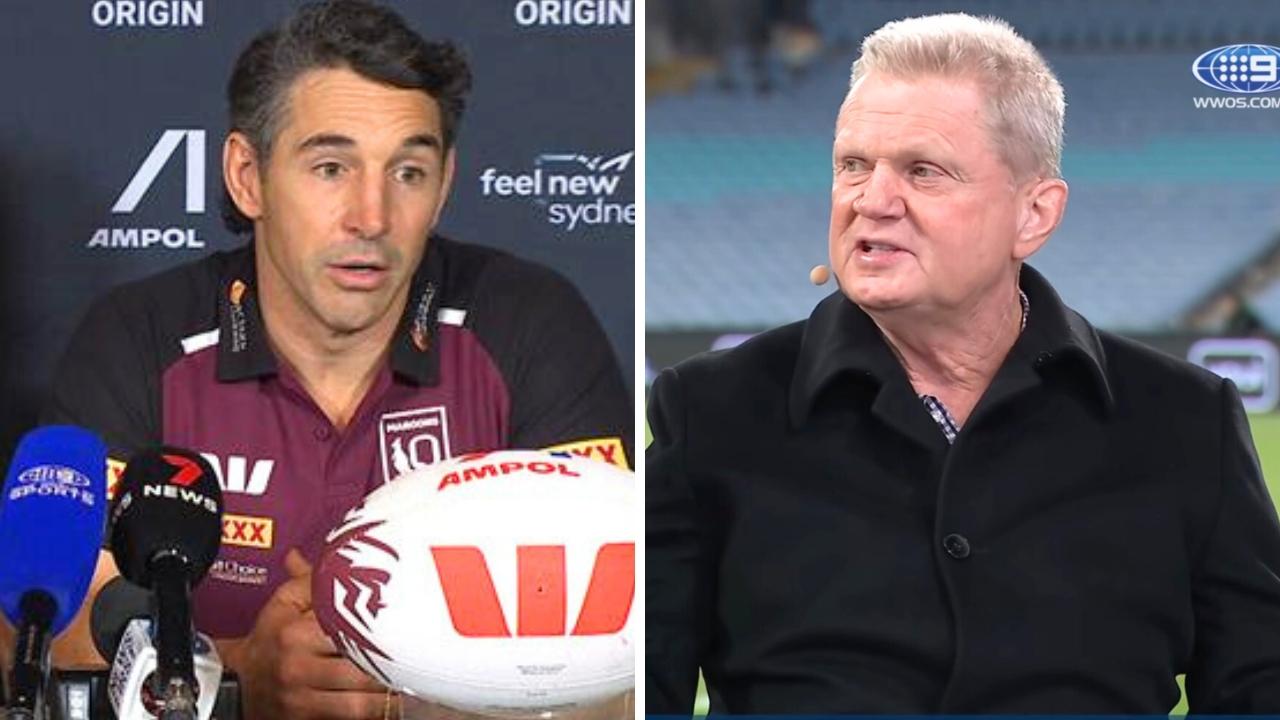 Billy Slater and Paul Vautin. Photo: Channel 9.