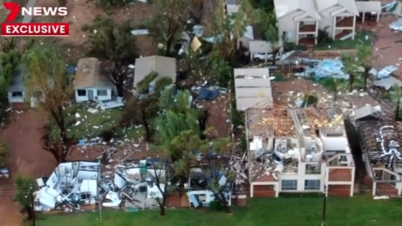 Tropical Cyclone Seroja hit Kalbarri hard. Picture: 7 News