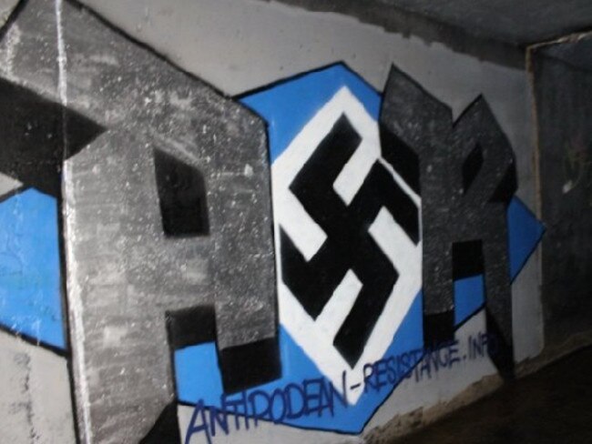 The group places Swastikas around Sydney.