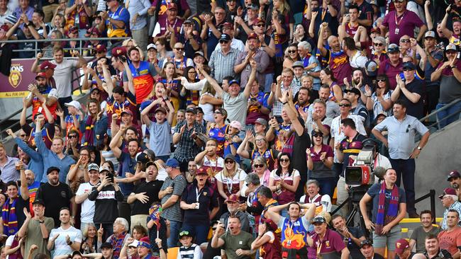 Brisbane fans could be allowed into their Round 2 clash. Picture: AAP Image/Darren England