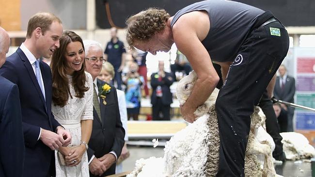 35,000 people, including the Duke and Duchess of Cambridge, saw nearly a tonne of merino wool shorn from 188 sheep. Picture: Chris Jackson/Getty Images