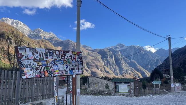 The town of Theth, Albania, where Cameron Twiss was supposed to complete his hike. Picture: Emily Olle