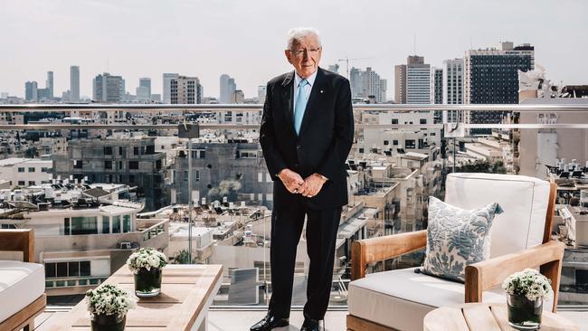 Relocated: Frank Lowy pictured in Tel Aviv where he’s now based. Picture: Yadid Levy