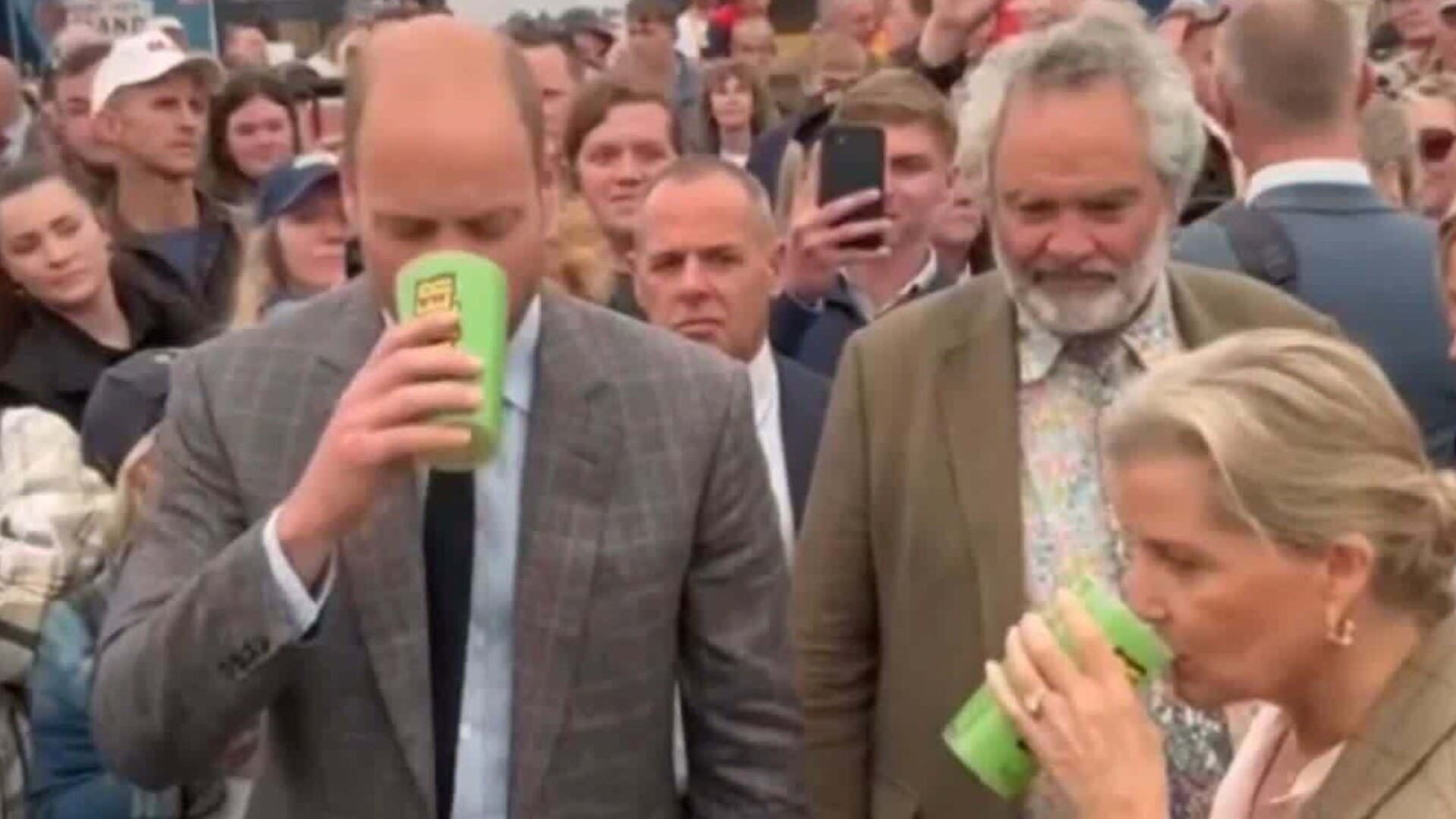 Prince William and Duchess of Edinburgh sip whisky at Royal Cornwall Show