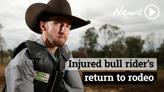 Injured bull rider's return to rodeo