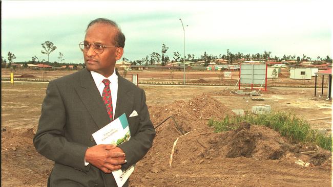 Springfield developer Maha Sinnathamby in the early days of his master planned community in 1996.