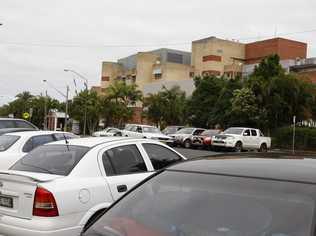 Motorists park their cars outside of the Lismore Base Hospital, Lismore. Photo Jerad Williams / The Northern Star. Picture: Jerad Williams