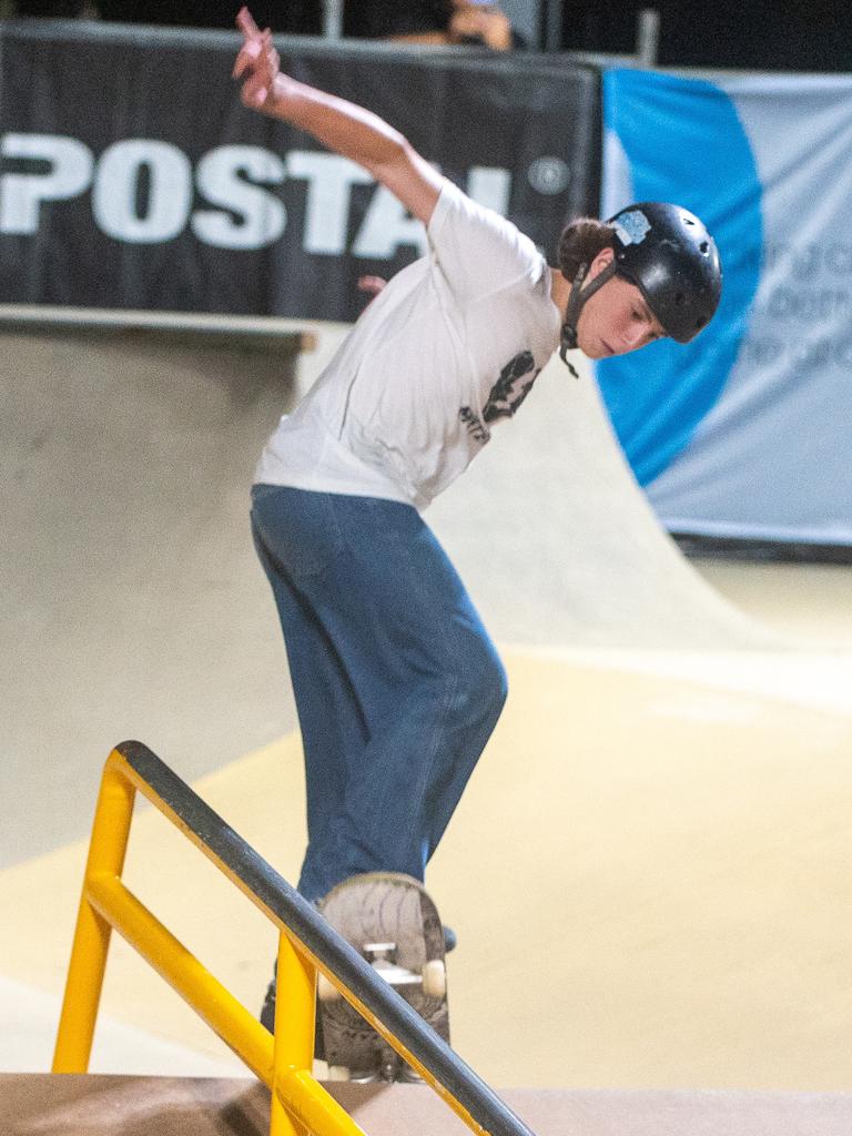 Jaxon Passey at Rumble On The Reef Sugar Bowl Skatepark Saturday 23 September 2023 Picture:Michaela Harlow