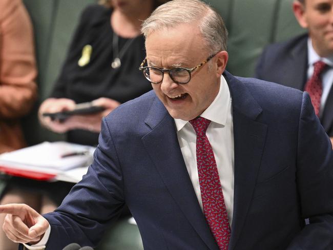 CANBERRA, AUSTRALIA, NewsWire Photos. FEBRUARY 7, 2024: Prime Minister Anthony Albanese during Question Time at Parliament House in Canberra. Picture: NCA NewsWire / Martin Ollman