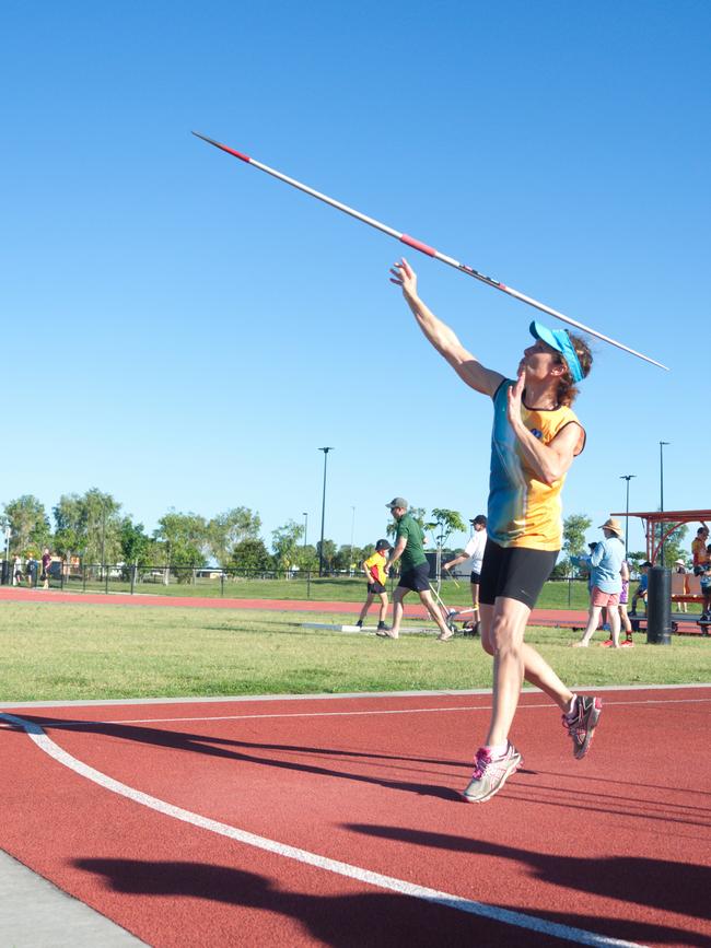 One of the 3 throws in Javelin with a clean release is Lorraine Rutland of Mackay. Mackay Athletics Summer Series. November 20th, 2021. Picture: Marty Strecker