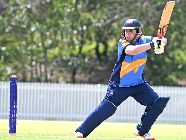 Gold Coast Dolphins batter Rebecca Van Helvoirt in action against Ipswich-Logan today at Bill Pippen Oval. Picture: John Gass